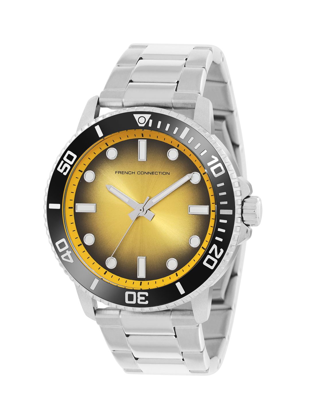 French Connection Men Dial & Stainless Steel Bracelet Style Straps Analogue Watch FCC05YSM