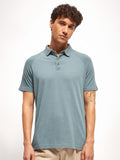 THE BEAR HOUSE Men Solid Polo Collar Pure Cotton T-shirt