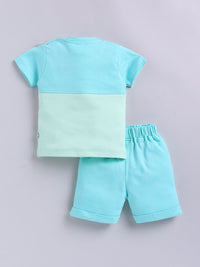 Moms Love Boys Puff Typography Printed & Striped Pure Cotton Clothing Set