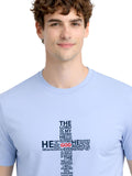 ADRO Typography Printed Round Neck Short Sleeves Regular Fit Pure Cotton T-shirt