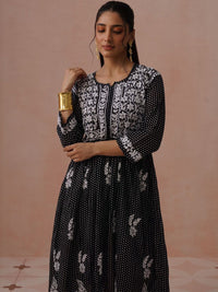 Motif Etnik House of Chikankari Cetak Pakaian Maxi