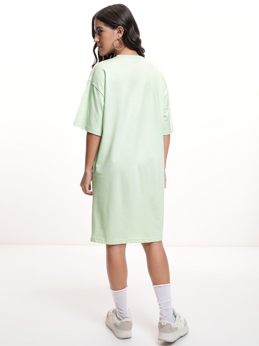 Tokyo Talkies Women Disney Thumper Graphic Printed Boxy Mini Cotton TShirt Dress