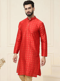 SOJANYA Geometric Printed Band Collar Straight Kurta