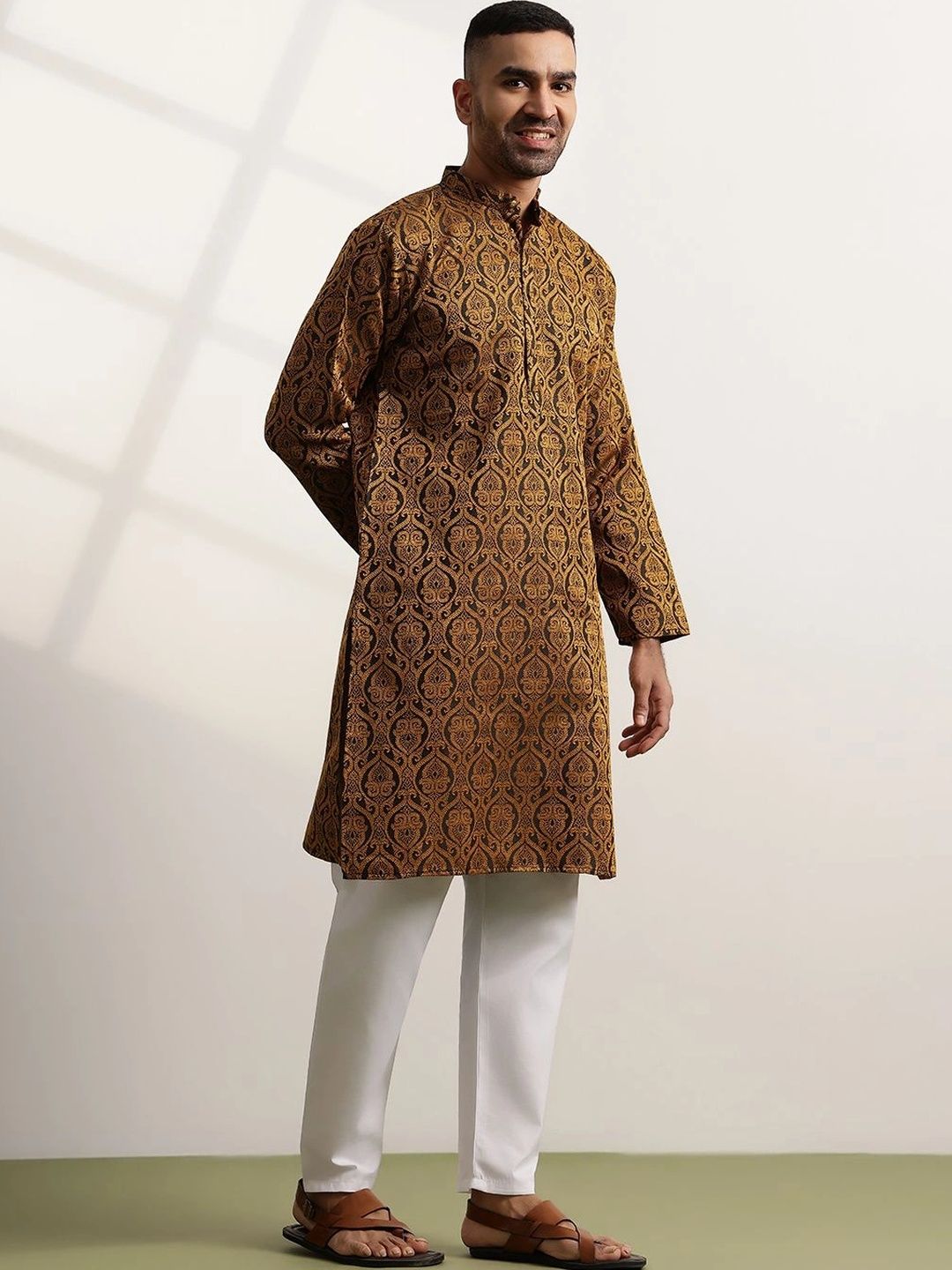 Anouk Men Ethnic Motifs Printed Regular Kurta with Trousers