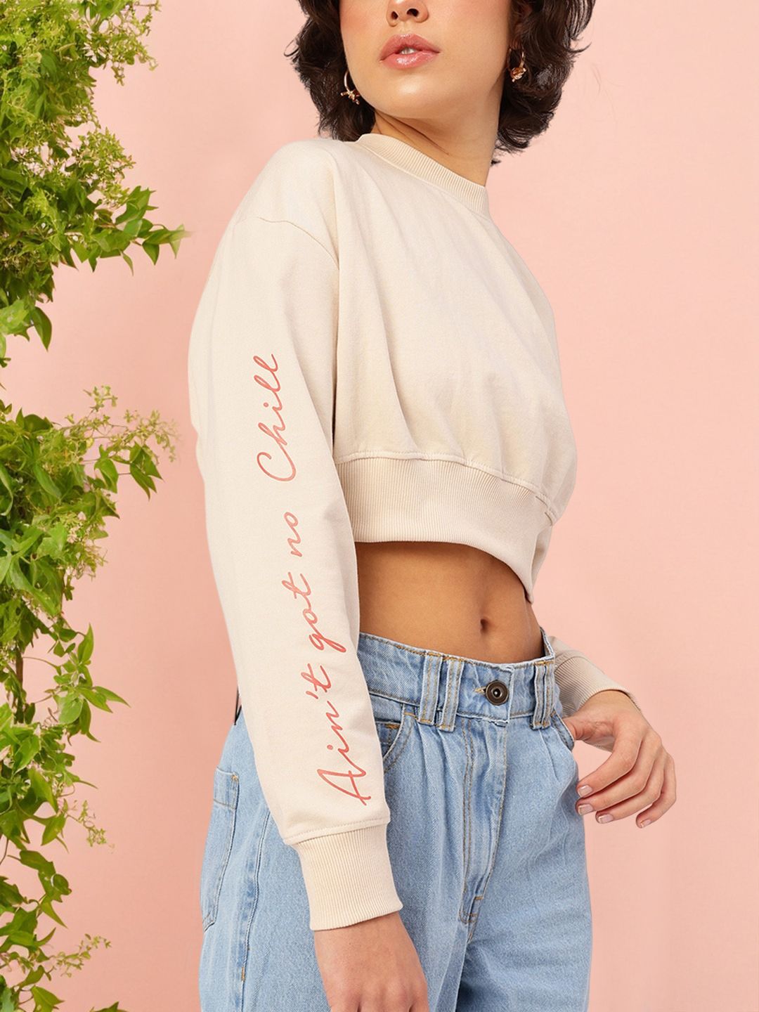 DressBerry Boxy Crop Sweatshirt