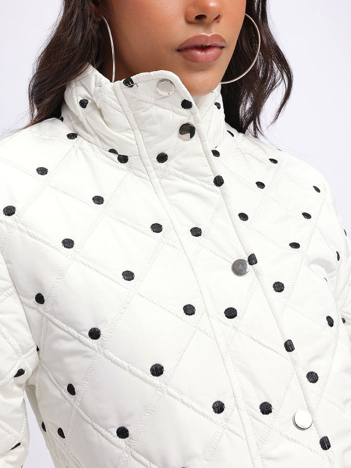 DressBerry Thread worked Polka Pulse Quilted Jacket