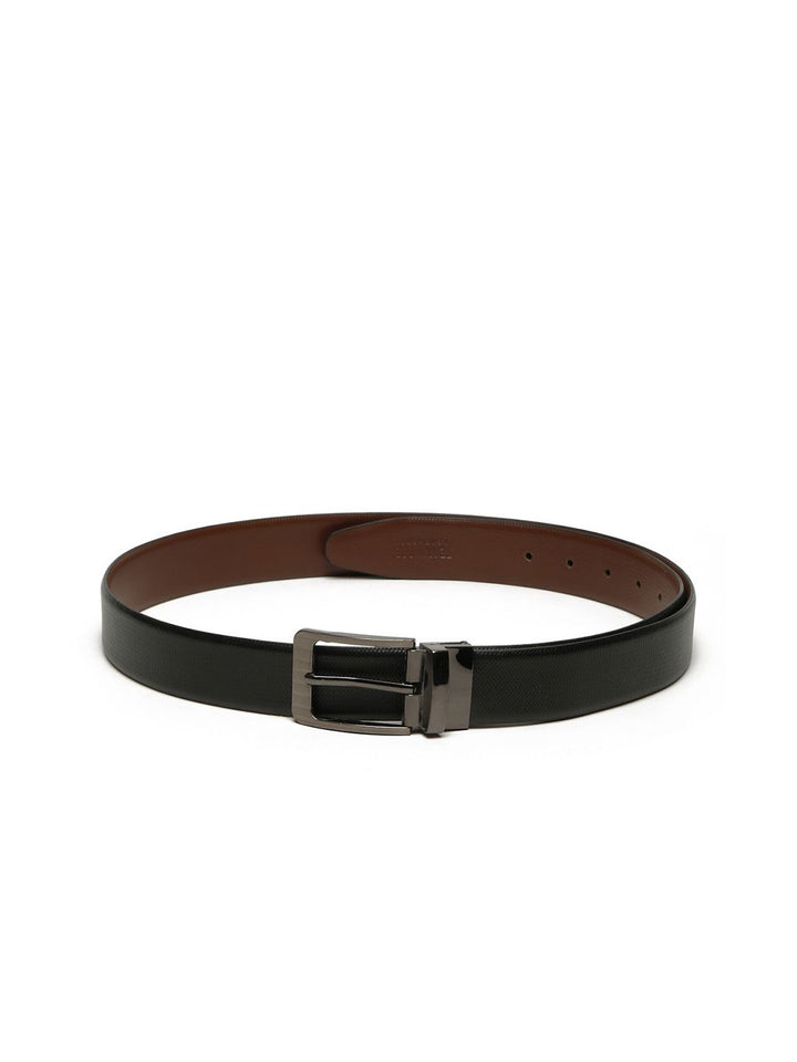 Teakwood Leathers Men Textured Leather Reversible Formal Belt