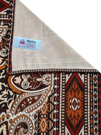 Myntra Elegant Homes Motif Etnik Coklat & Putih 400 TC Cadar Katil King dengan 2 Sarung Bantal