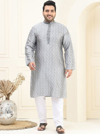 SOJANYA PLUS Plus Size Thread Work Kurta with Pyjamas