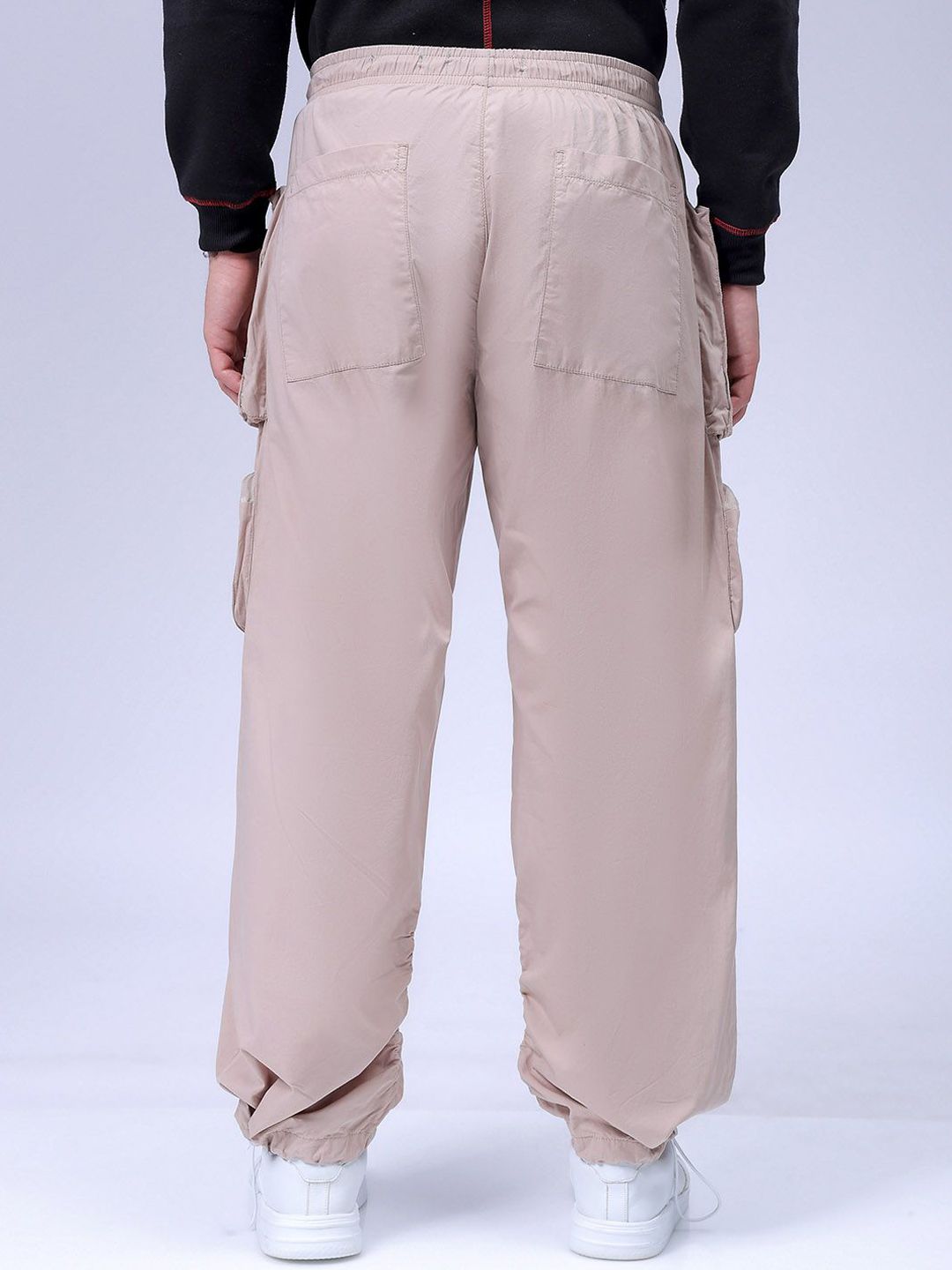 The Indian Garage Co. Lelaki santai sesuai dengan jogger kargo utiliti kapas tulen