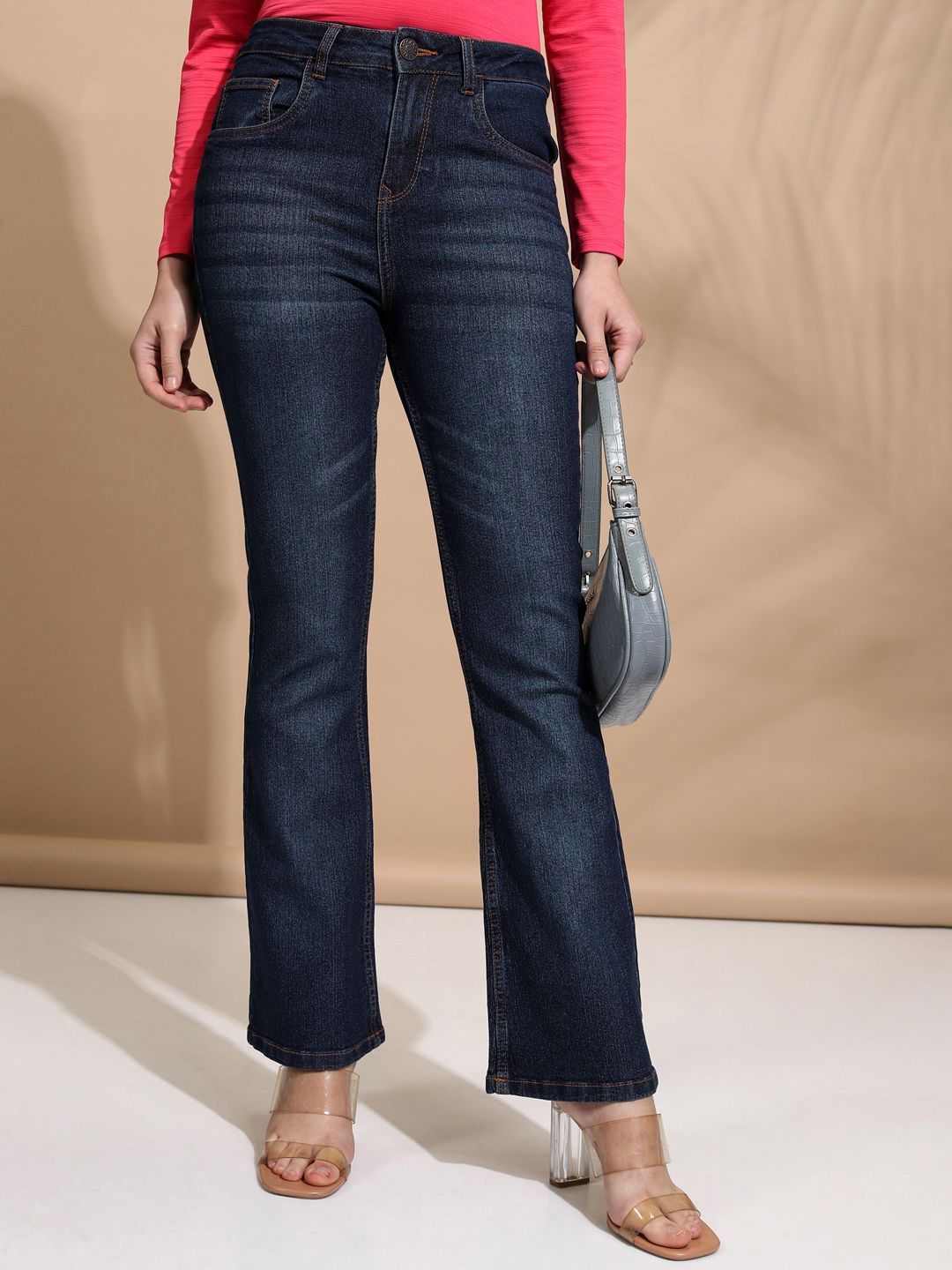 Tokyo Talkies Women Flared Light Fade Stretchable Jeans