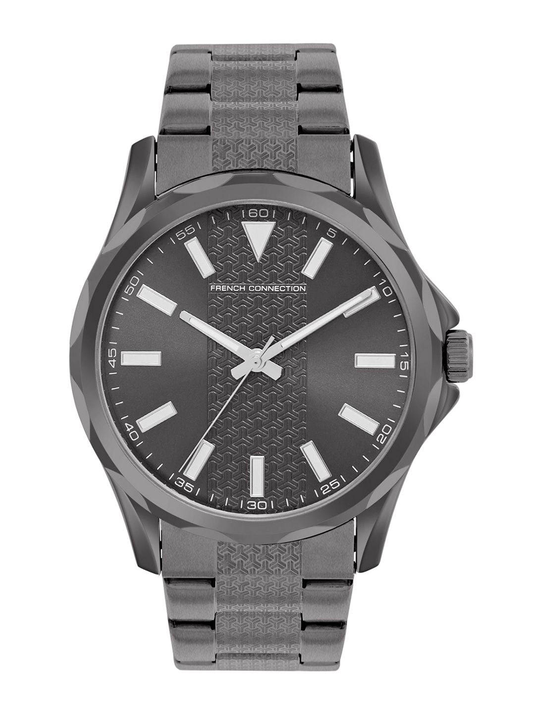 Sambungan Perancis Lelaki Dial & Gelang Keluli Tahan Karat Tali Analog Watch FCC03GNM