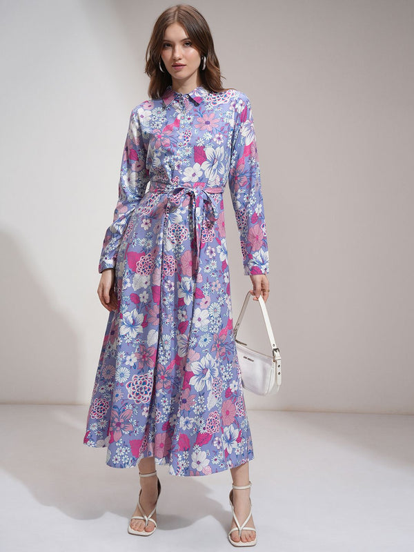 Tokyo Talkies Women Floral Button Down Maxi Dress