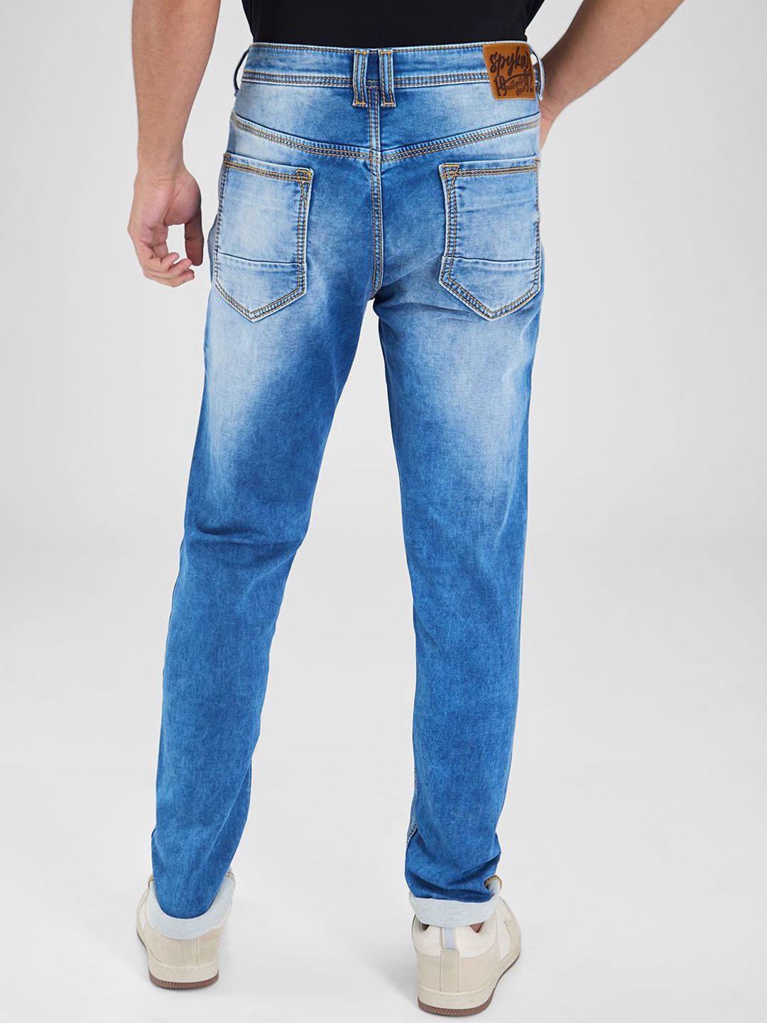 SPYKAR Men Skinny Fit Low-Rise Light Fade Stretchable Jeans