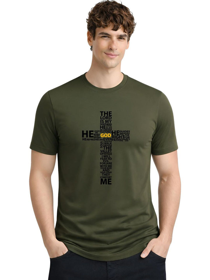 ADRO Typography Printed Round Neck Short Sleeves Regular Fit Pure Cotton T-shirt