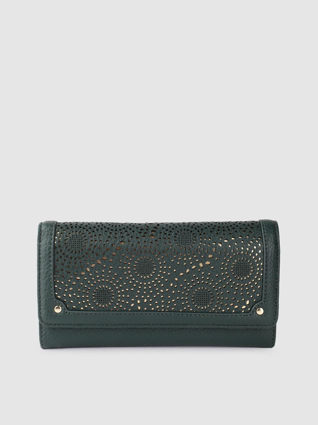 Lino Perros Women Laser Cut Detail Three Fold Wallet