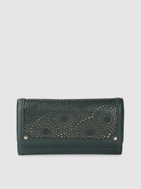 Lino Perros Women Laser Cut Detail Three Fold Wallet