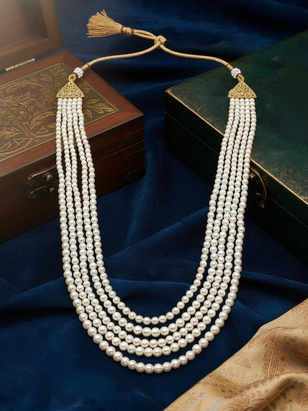 PANASH Lelaki Loyang Berlapis Emas Kalung Lapis