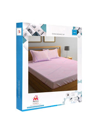 Myntra Elegant Homes Kapas Geometri Merah Jambu 300 TC Cadar Katil Halus King dengan 2 Sarung Bantal-250 x 225 sm