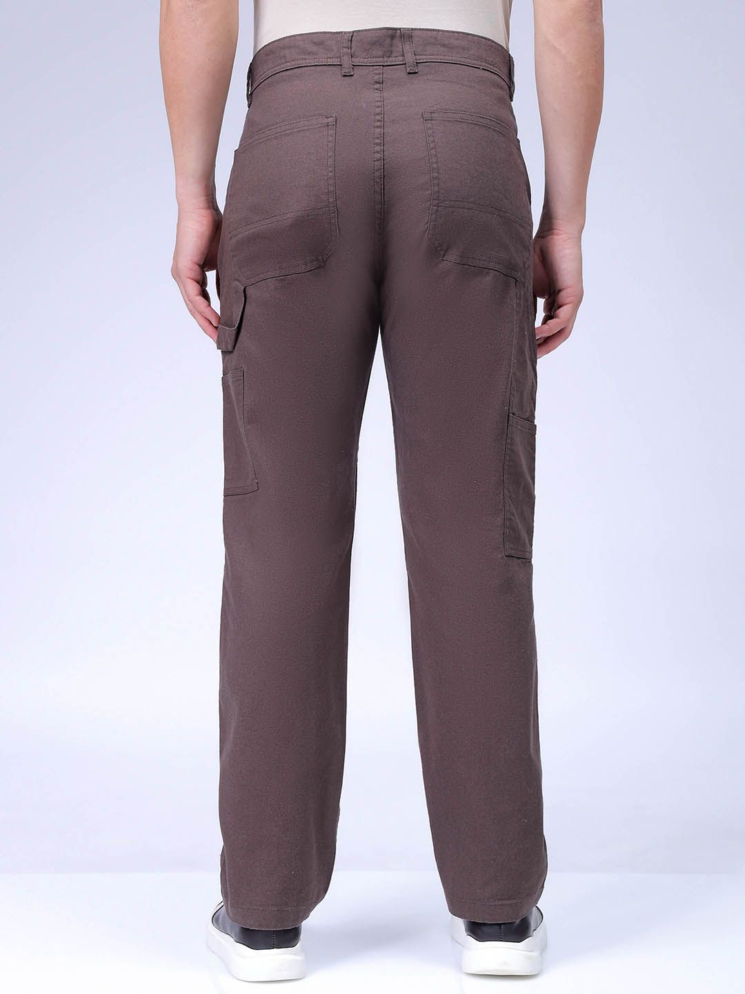 The Indian Garage Co Men Cotton Mid-Rise Cargos Trousers