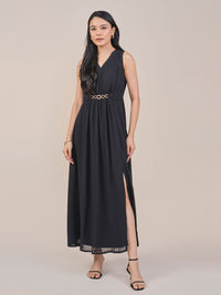 AND Women Sleeveless Fit & Flare Maxi Dress