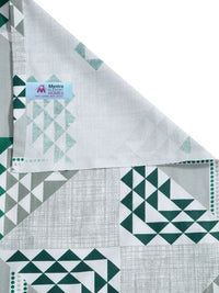 Myntra Elegant Homes Green & Grey Geometric 400 TC Single Bedsheet with 1 Pillow Covers