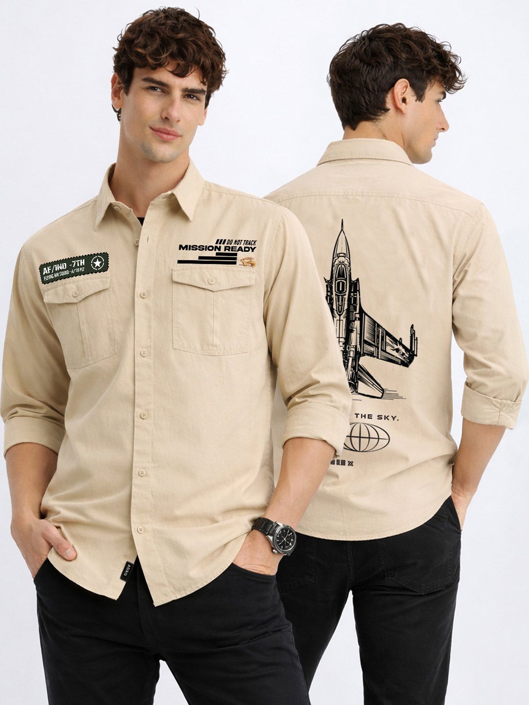 Baju Kasual Bercetak Standard ADRO Lelaki