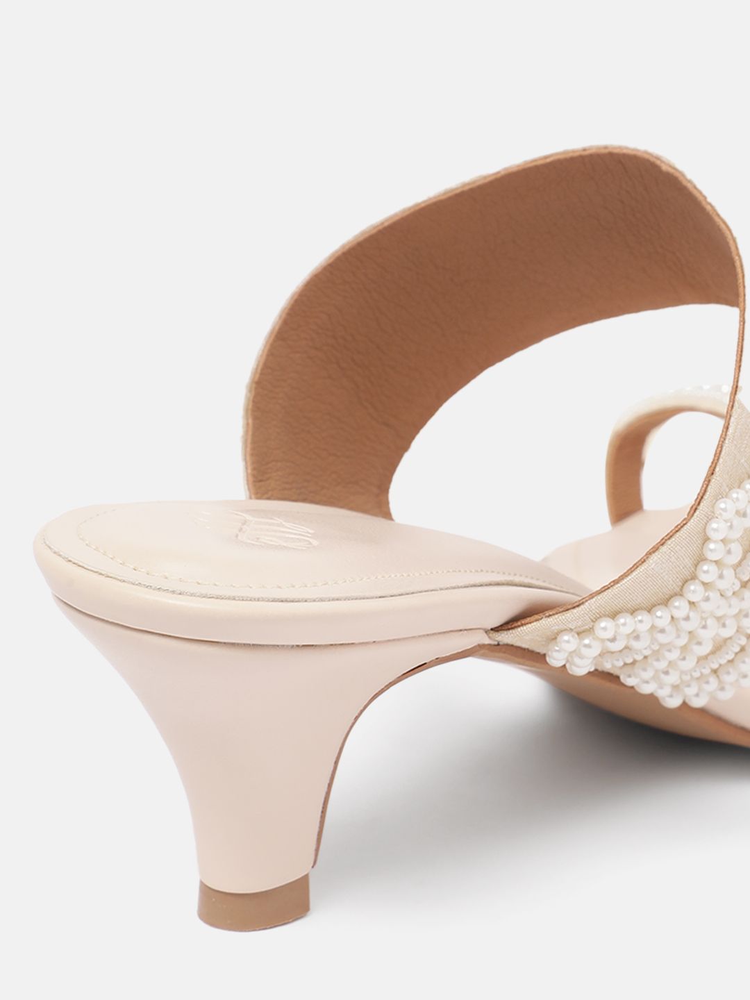 House of Pataudi Ethnic Embellished Kitten Heels