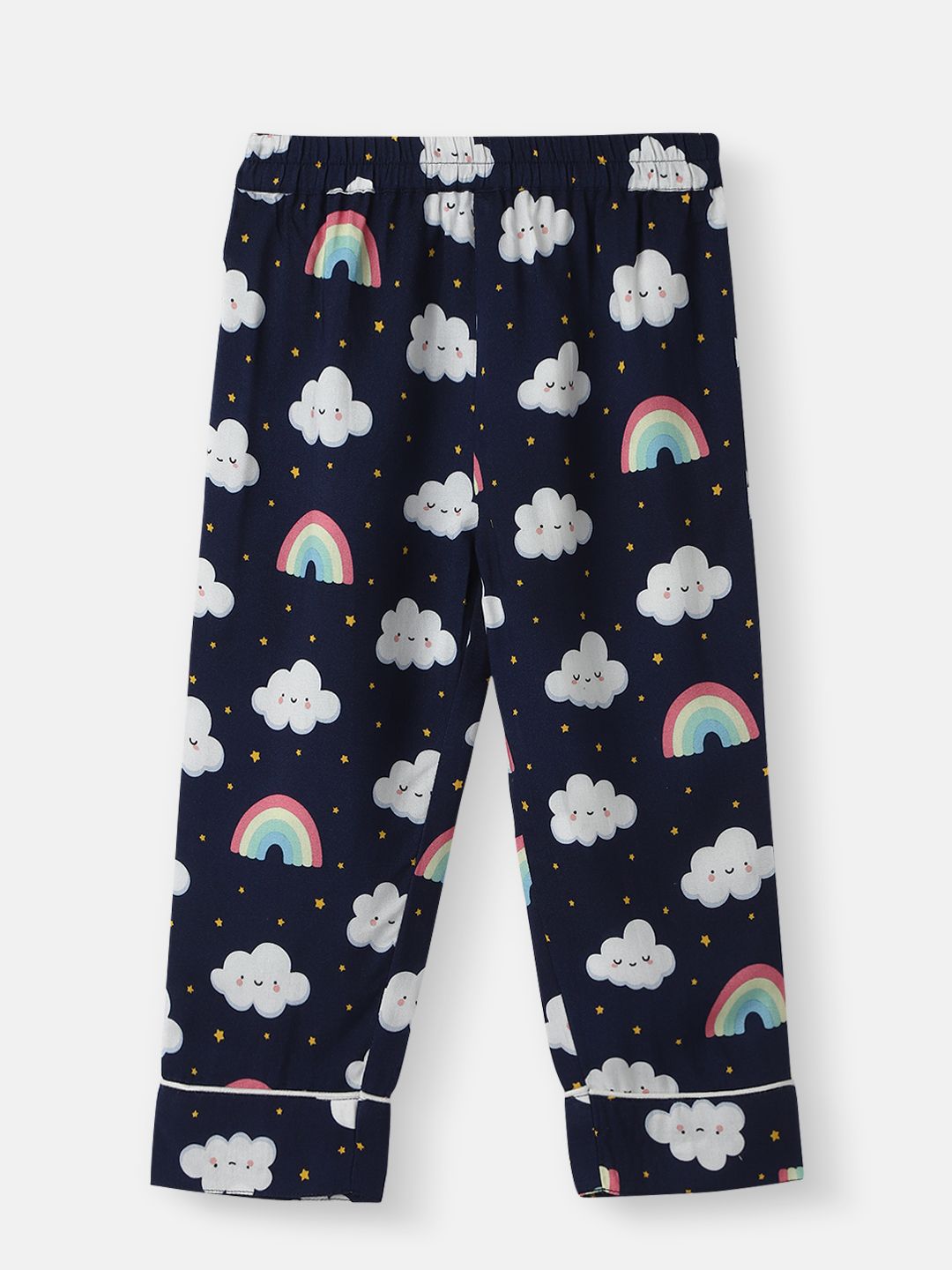Nauti Nati Boys Clouds and Rainbow Print Chest Pocket Shirt and Pyjama Set