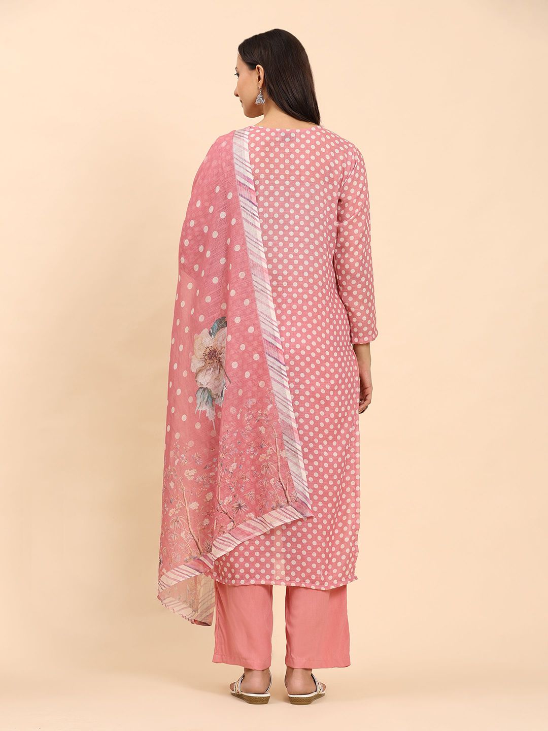 Mamicha Women Floral Printed Regular Pure Cotton Kurta with Palazzos & With Dupatta
