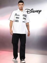 Highlander Disney Pure Cotton Mickey Printed Oversized Casual Shirt
