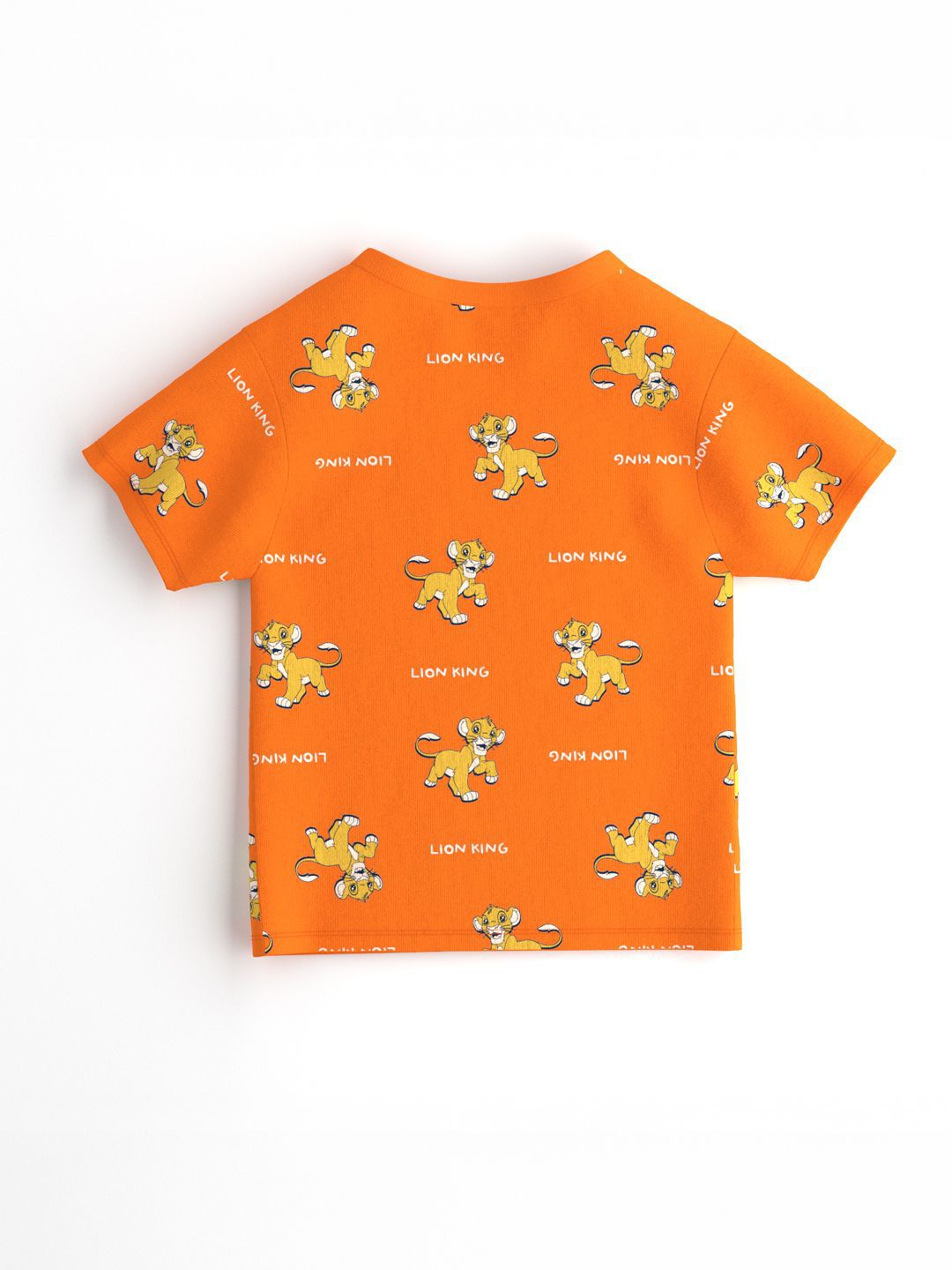 NautiNati Pack of 2 Disney Lion King Baby Boys Green Animal Print Pure Cotton T Shirt