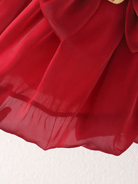 YK Girls Halter Neck Fit & Flare Dress