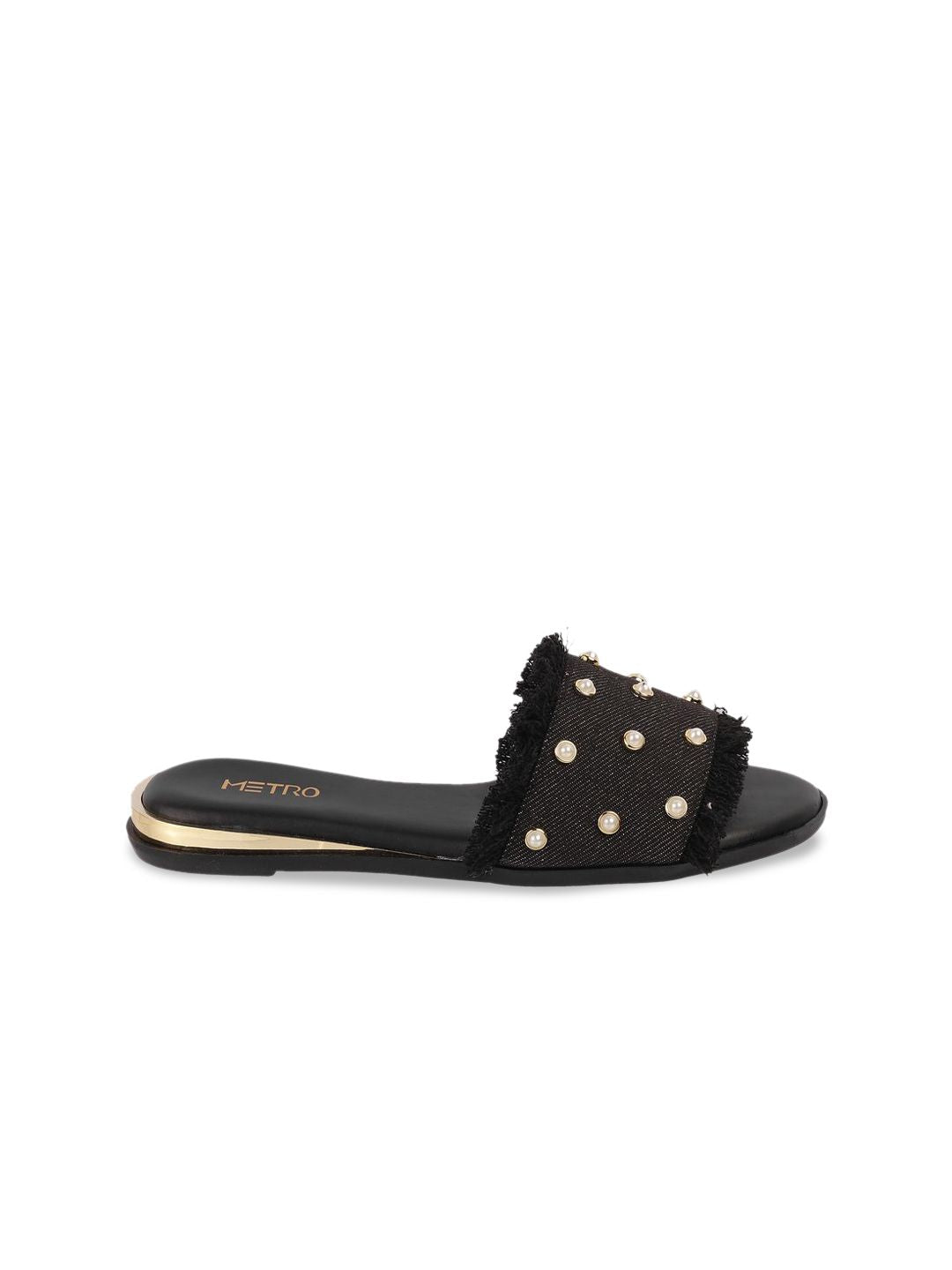 Metro Women Printed Open Toe Flats