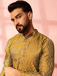 Motif Etnik Anouk Rekaan Tenunan Kurta Lurus Kolar Mandarin