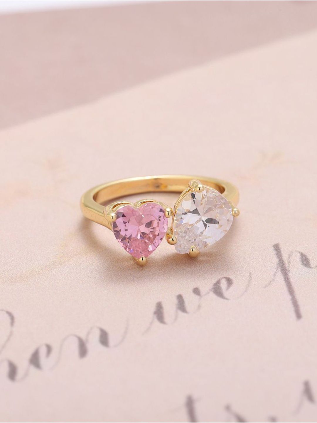 Cincin Jari Toietmoi Crystal Double Crystal Double Crystal