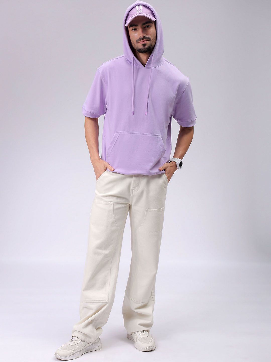 The Indian Garage Co Men Hooded Short Sleeves Sweatshirt