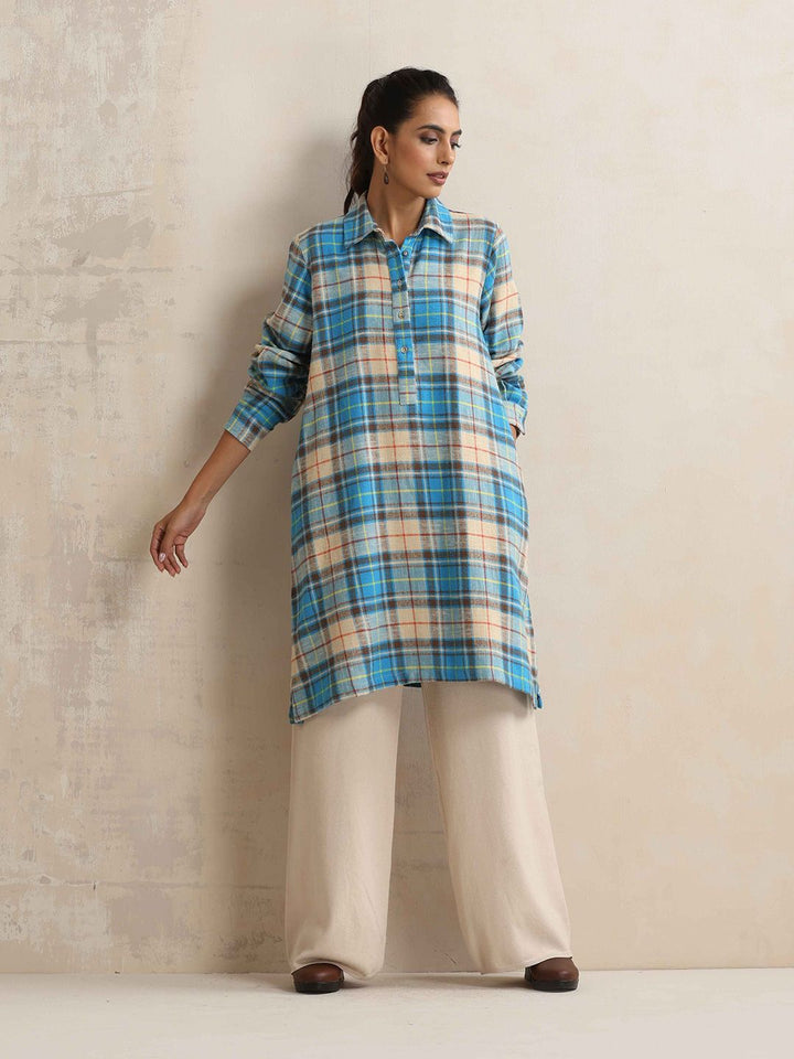 trueBrowns Checked Winter Top