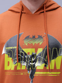 The Indian Garage Co Men Oversized Batman Printed Overhead Hooded Sweatshirt
