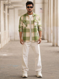 Powerlook Men Tartan Checks Opaque Checked Casual Shirt