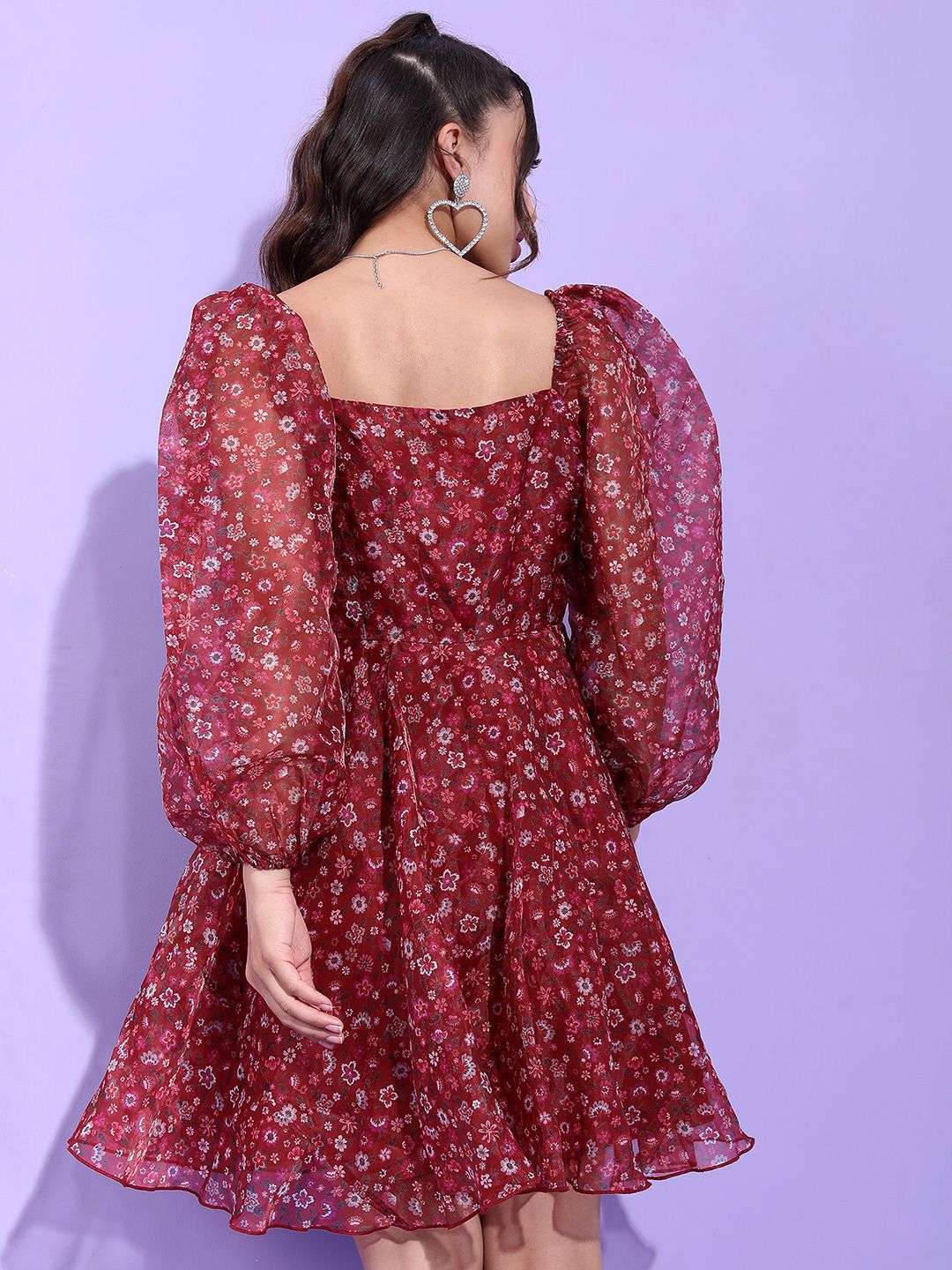 Tokyo Talkies Floral Print A-Line Mini Dress