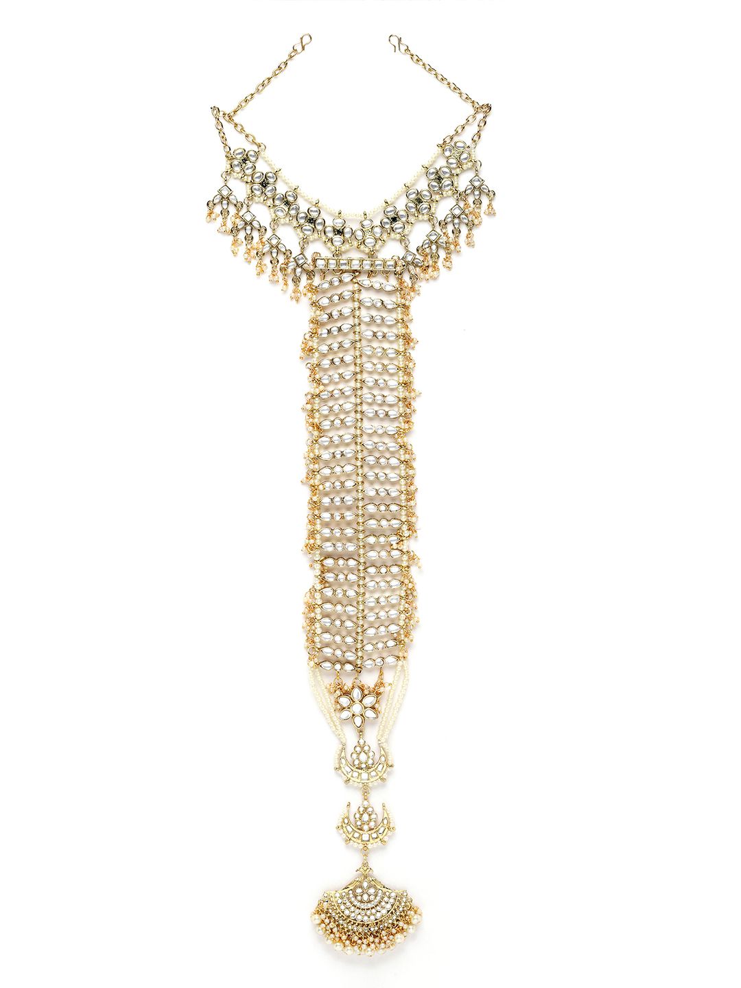 Karatcart Gold-Plated Kundan Studded & Beaded Choti