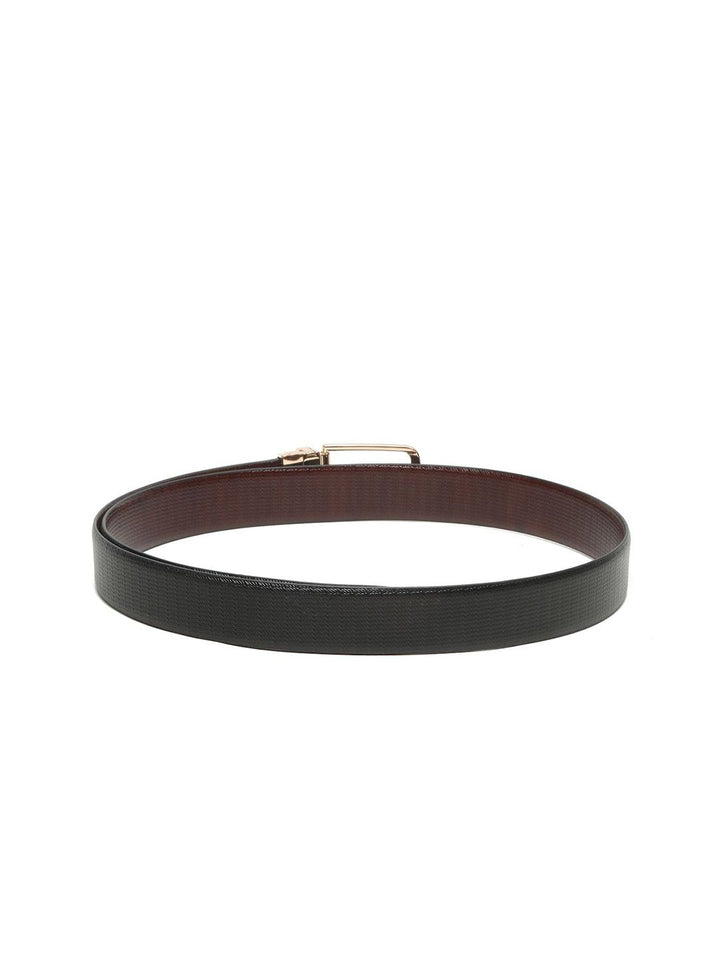 Teakwood Leathers Men Textured Leather Reversible Formal Belt