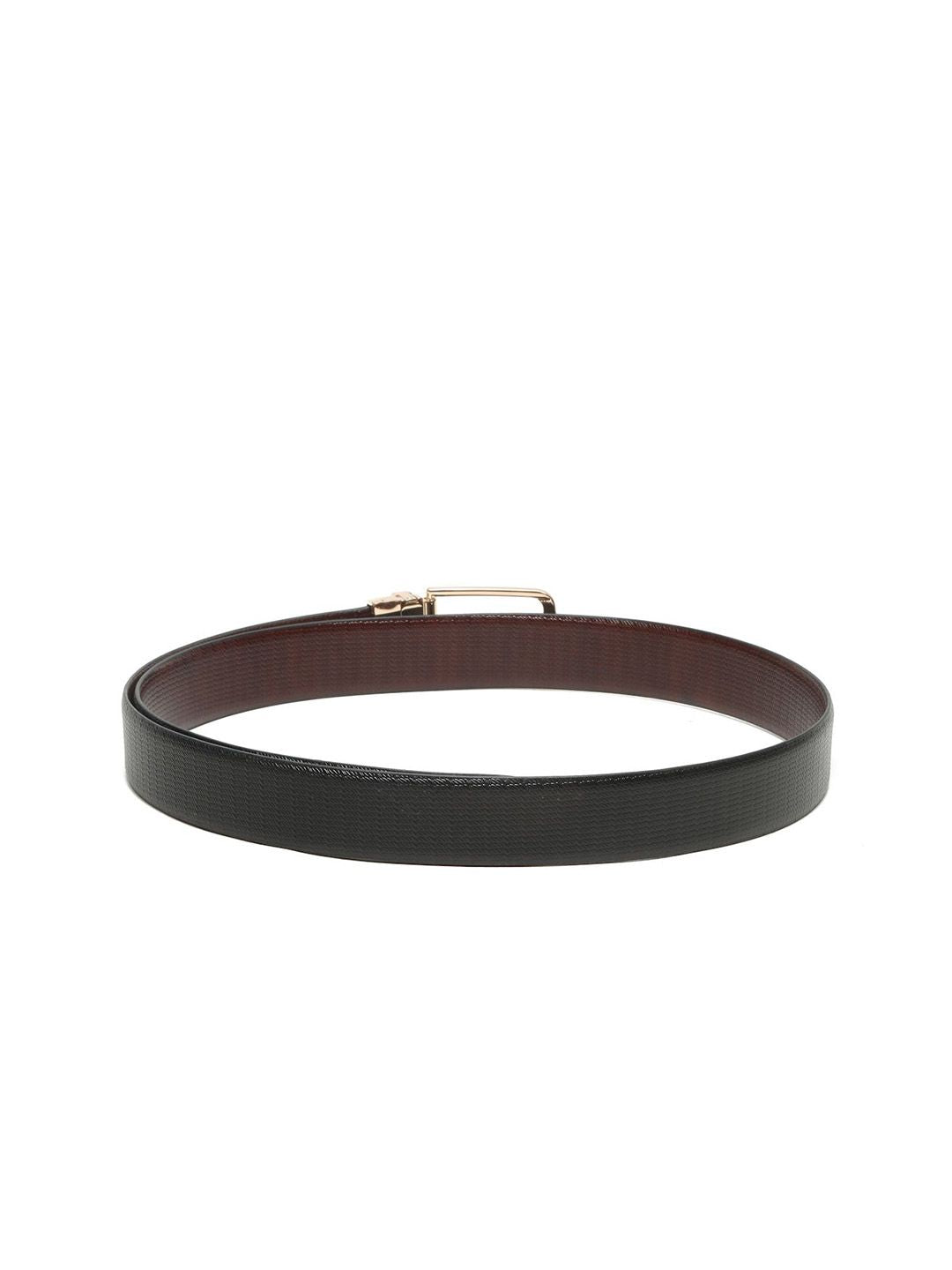 Teakwood Leathers Men Textured Leather Reversible Formal Belt