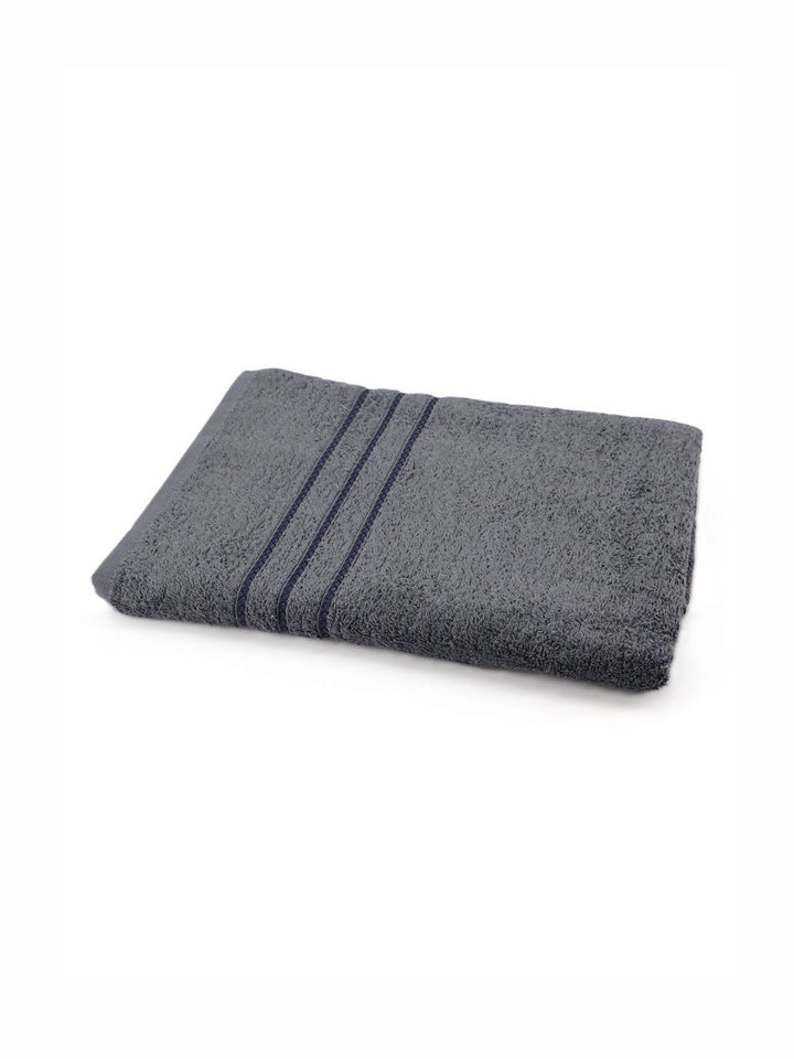BOMBAY DYEING Flora Grey Pure Cotton 400 GSM Bath Towel