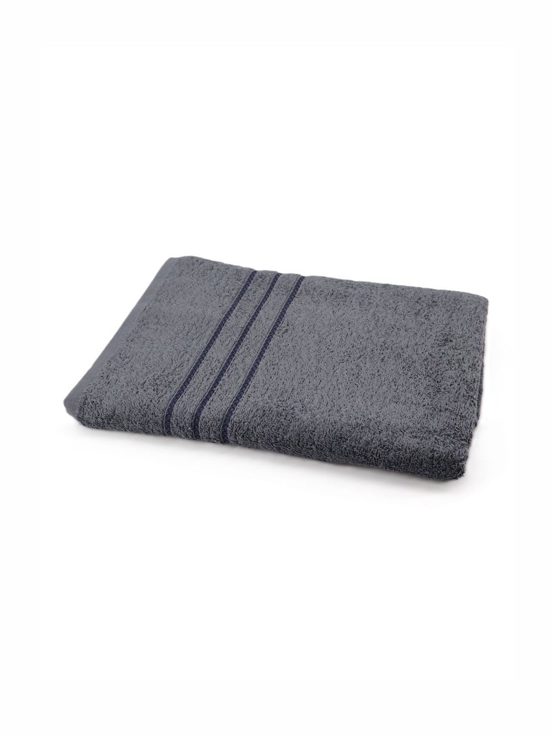 BOMBAY DYEING Flora Grey Pure Cotton 400 GSM Bath Towel