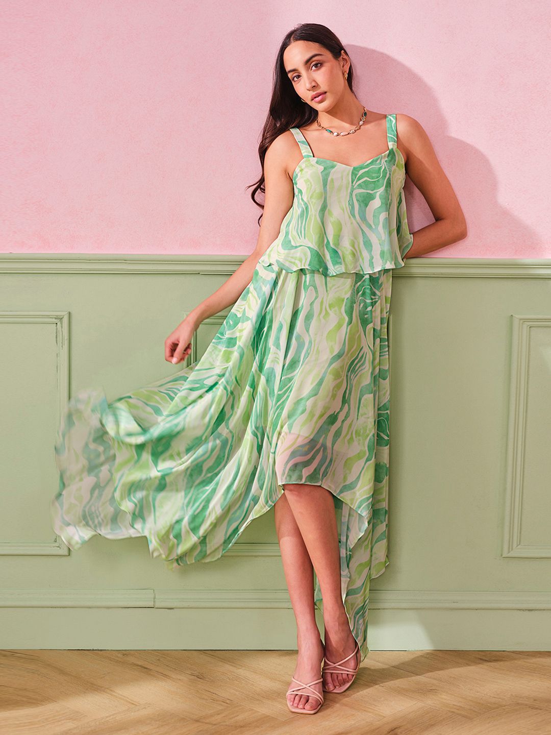 AND Women Tropical Printed Maxi Dress