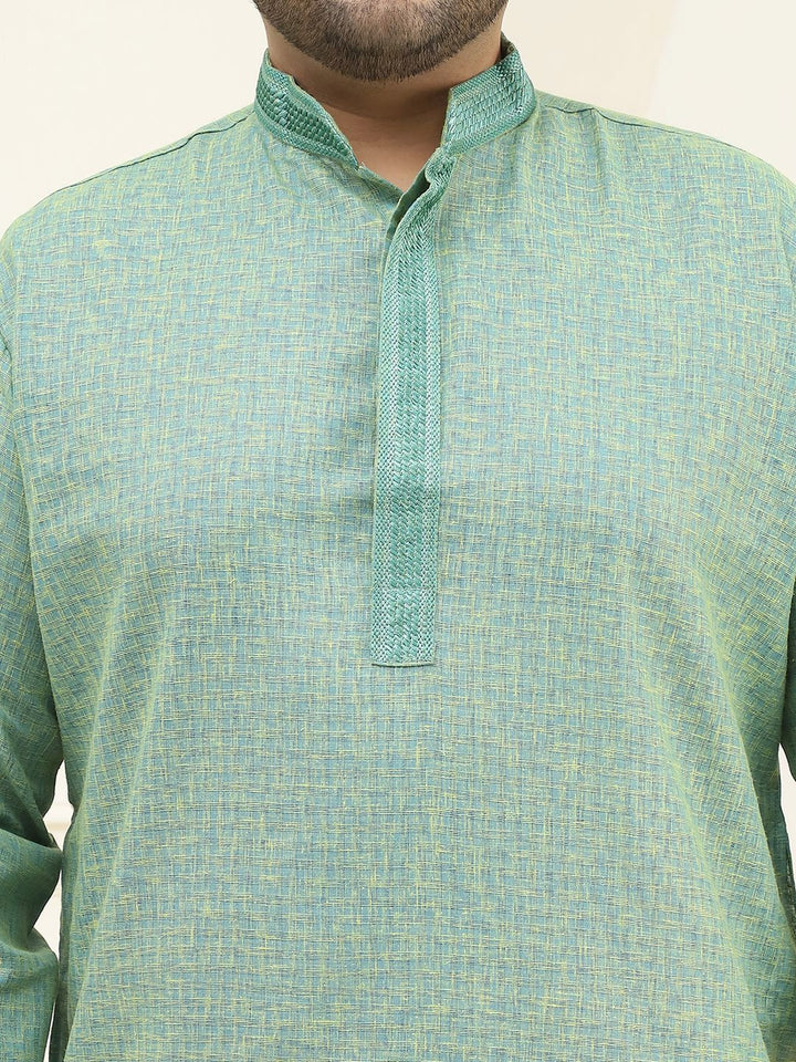 SOJANYA PLUS Plus Size Checked Pure Cotton Kurta with Pyjama