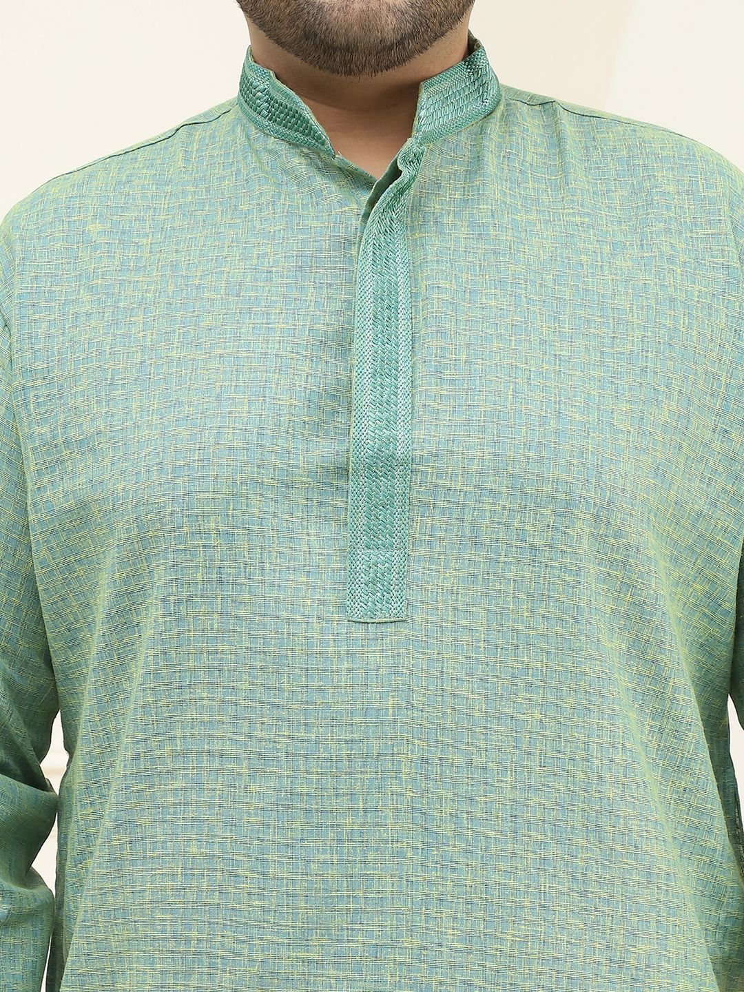 SOJANYA PLUS Plus Size Checked Pure Cotton Kurta with Pyjama