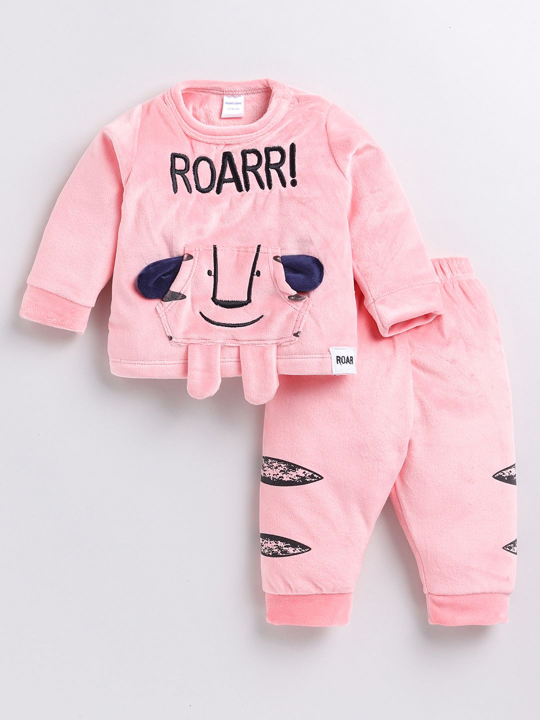 Moms Love Infant Boys Embroidered Sweatshirt With Joggers